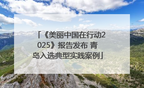 《美丽中国在行动2025》报告发布 青岛入选典型实践案例