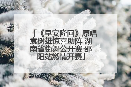 《早安隆回》原唱袁树雄惊喜助阵 湖南省街舞公开赛·邵阳站燃情开赛