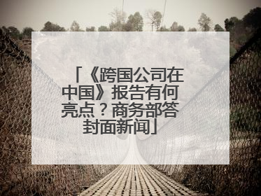 《跨国公司在中国》报告有何亮点？商务部答封面新闻