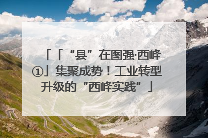 「“县”在图强·西峰①」集聚成势！工业转型升级的“西峰实践”