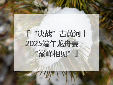 “决战”古黄河丨2025端午龙舟赛“巅峰相见”