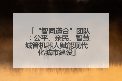 “智同道合”团队：公平、亲民、智慧城管机器人赋能现代化城市建设