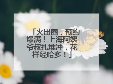 火出圈，预约爆满！上海阿姨爷叔扎堆冲，花样经哈多！