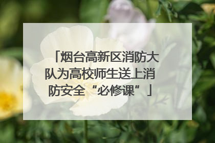 烟台高新区消防大队为高校师生送上消防安全“必修课”