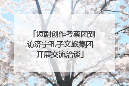 短剧创作考察团到访济宁孔子文旅集团开展交流洽谈