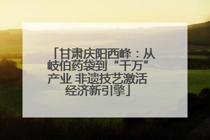 甘肃庆阳西峰：从岐伯药袋到“千万”产业 非遗技艺激活经济新引擎