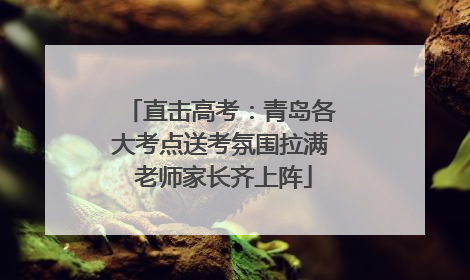 直击高考：青岛各大考点送考氛围拉满 老师家长齐上阵