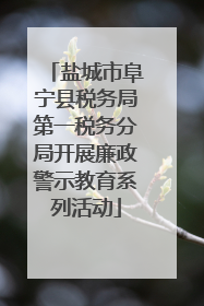 盐城市阜宁县税务局第一税务分局开展廉政警示教育系列活动