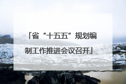 省“十五五”规划编制工作推进会议召开