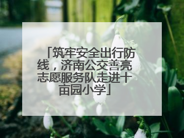 筑牢安全出行防线，济南公交善亮志愿服务队走进十亩园小学