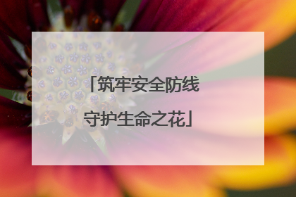 筑牢安全防线 守护生命之花