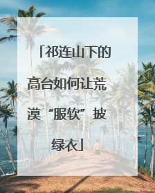 祁连山下的高台如何让荒漠“服软”披绿衣