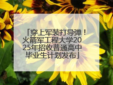 穿上军装打导弹！火箭军工程大学2025年招收普通高中毕业生计划发布