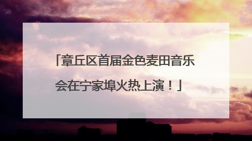 章丘区首届金色麦田音乐会在宁家埠火热上演！