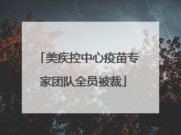 美疾控中心疫苗专家团队全员被裁