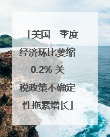 美国一季度经济环比萎缩0.2% 关税政策不确定性拖累增长
