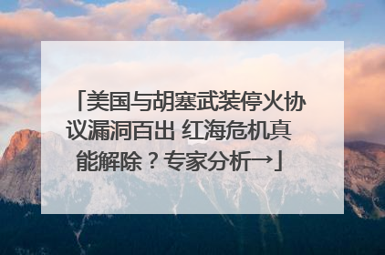 美国与胡塞武装停火协议漏洞百出 红海危机真能解除？专家分析→