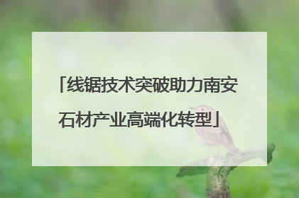 线锯技术突破助力南安石材产业高端化转型
