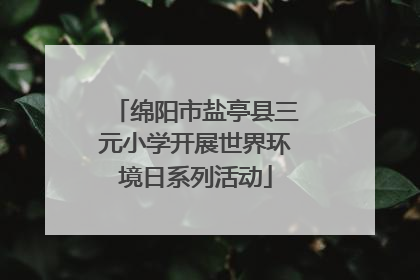 绵阳市盐亭县三元小学开展世界环境日系列活动