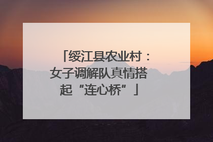 绥江县农业村：女子调解队真情搭起“连心桥”