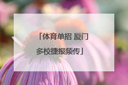 体育单招 厦门多校捷报频传