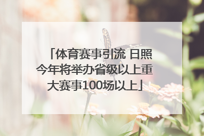 体育赛事引流 日照今年将举办省级以上重大赛事100场以上