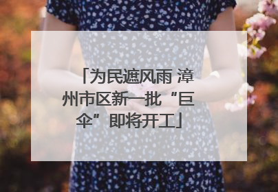 为民遮风雨 漳州市区新一批“巨伞”即将开工