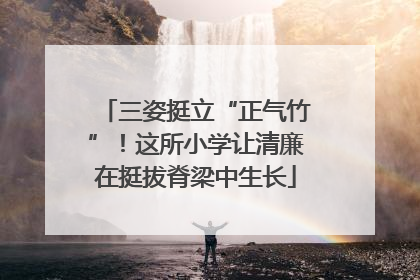 三姿挺立“正气竹”！这所小学让清廉在挺拔脊梁中生长