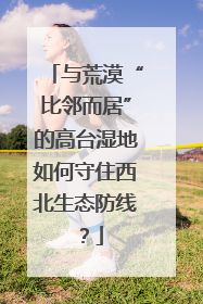 与荒漠“比邻而居”的高台湿地如何守住西北生态防线？
