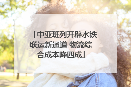 中亚班列开辟水铁联运新通道 物流综合成本降四成