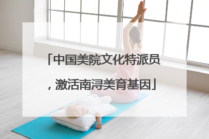 中国美院文化特派员，激活南浔美育基因