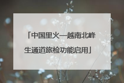中国里火—越南北峰生通道旅检功能启用