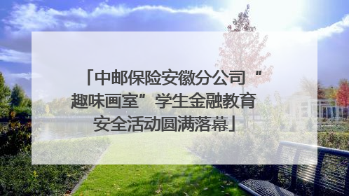 中邮保险安徽分公司“趣味画室”学生金融教育安全活动圆满落幕