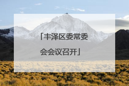 丰泽区委常委会会议召开