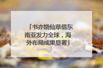 书亦烧仙草借东南亚发力全球，海外布局成果显著