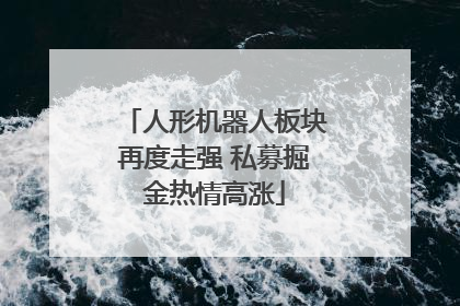 人形机器人板块再度走强 私募掘金热情高涨