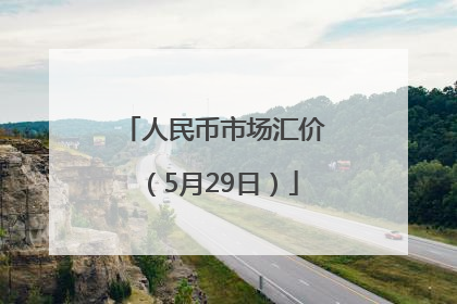 人民币市场汇价（5月29日）