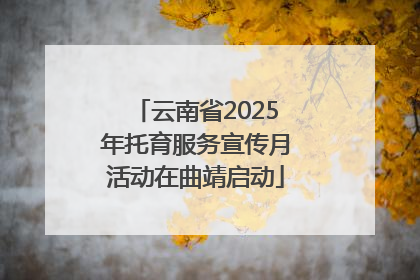 云南省2025年托育服务宣传月活动在曲靖启动