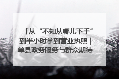 从“不知从哪儿下手”到半小时拿到营业执照｜单县政务服务与群众期待的“双向奔赴”