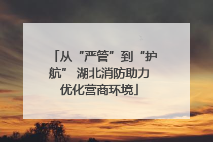 从“严管”到“护航” 湖北消防助力优化营商环境