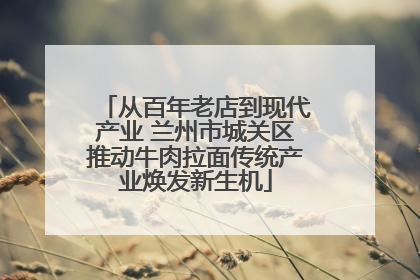 从百年老店到现代产业 兰州市城关区推动牛肉拉面传统产业焕发新生机