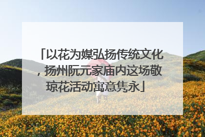 以花为媒弘扬传统文化，扬州阮元家庙内这场敬琼花活动寓意隽永