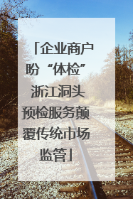 企业商户盼“体检” 浙江洞头预检服务颠覆传统市场监管