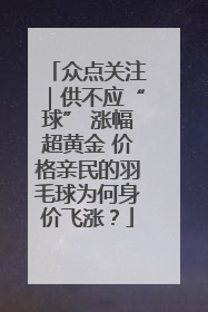 众点关注｜供不应“球” 涨幅超黄金 价格亲民的羽毛球为何身价飞涨？