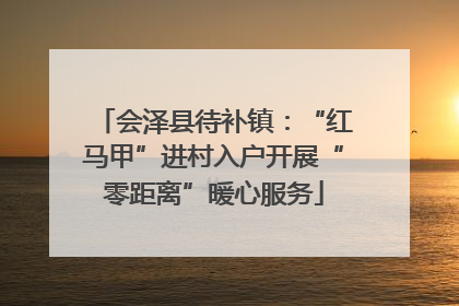 会泽县待补镇：“红马甲”进村入户开展“零距离”暖心服务