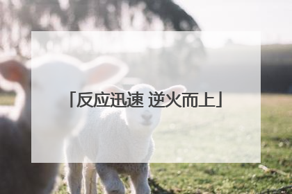 反应迅速 逆火而上