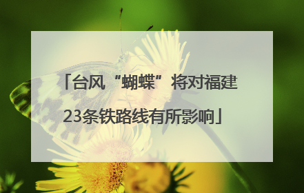 台风“蝴蝶”将对福建23条铁路线有所影响