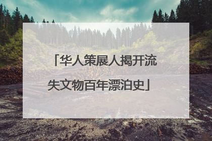 华人策展人揭开流失文物百年漂泊史