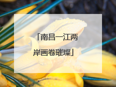 南昌一江两岸画卷璀璨