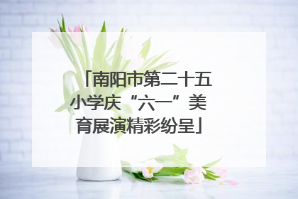 南阳市第二十五小学庆“六一”美育展演精彩纷呈